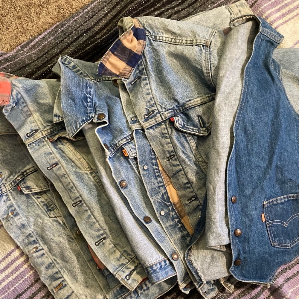 Levi’s vintage jackets, vests, jeans